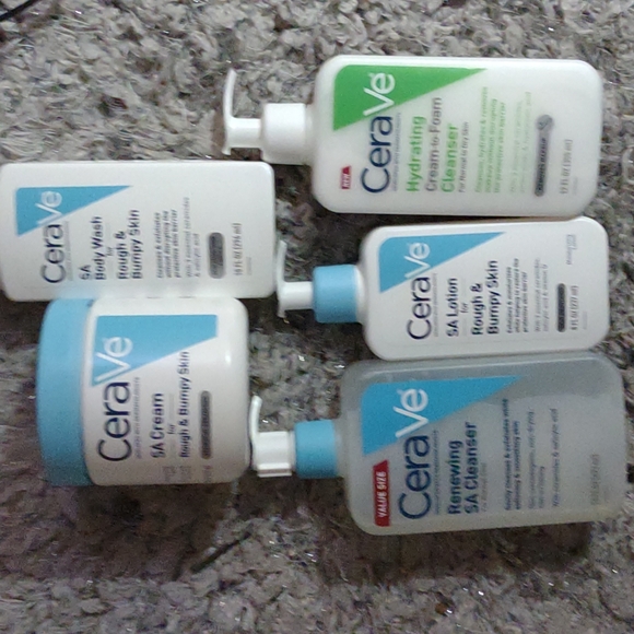 AMMENDED CeraVe SA Body Wash Lotion & Value Size Cream & SA Cleanser